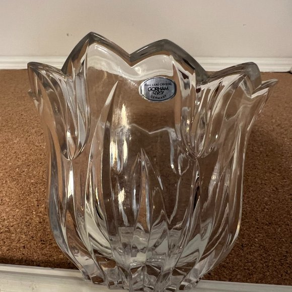 Gorham Germany Lead Crystal Round Tulip Bowl - Picture 4 of 6